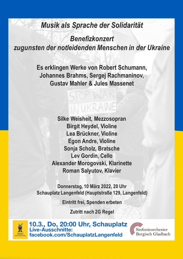 Benefizkonzert zugunsten der notleidenden Menschen in Langenfeld 1