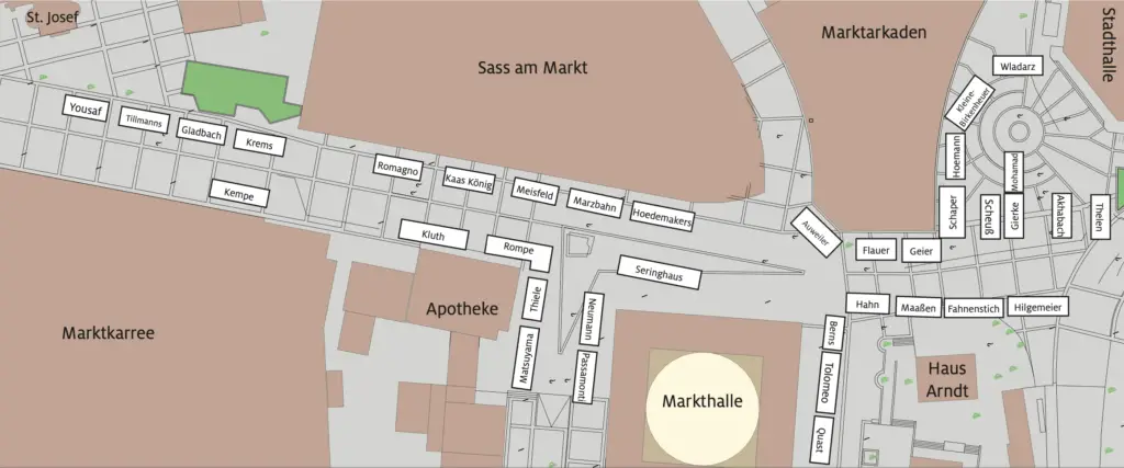 Weihnachtsvorbereitungen auf dem Marktplatz und auf dem Wochenmarkt