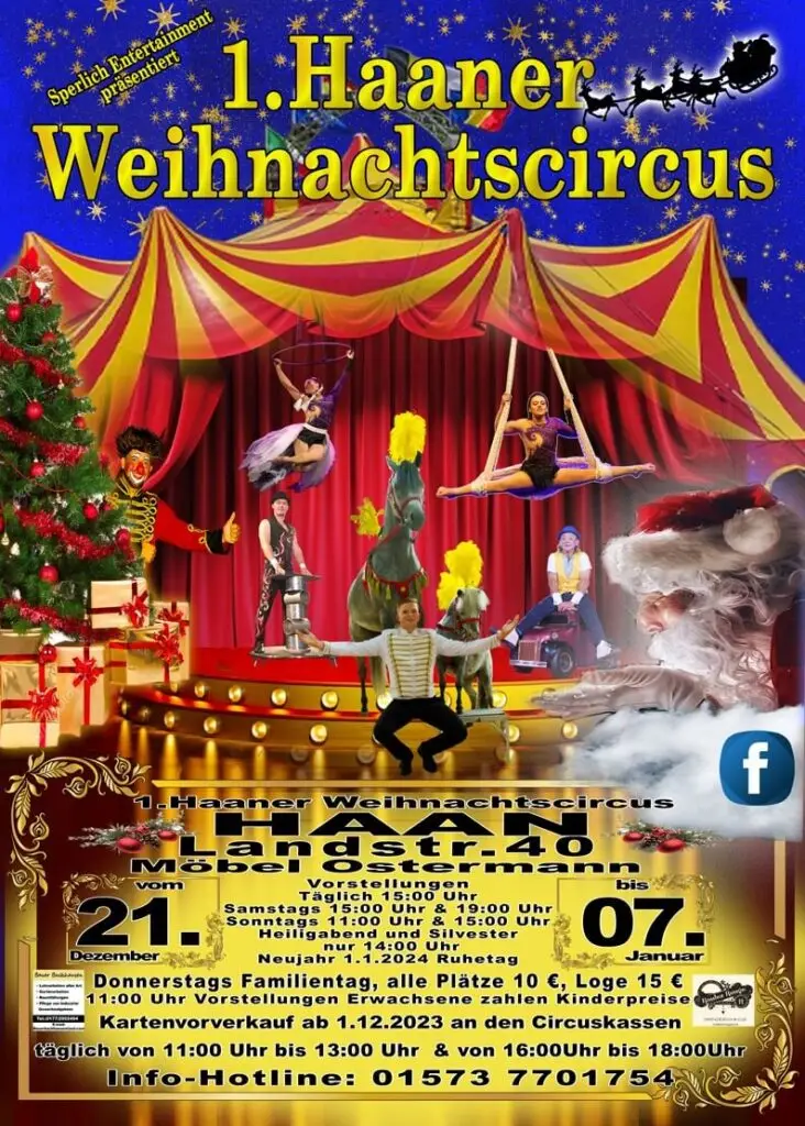 1. Haaner Weihnachtscircus vom 21.12.2023 – 7.1.2024