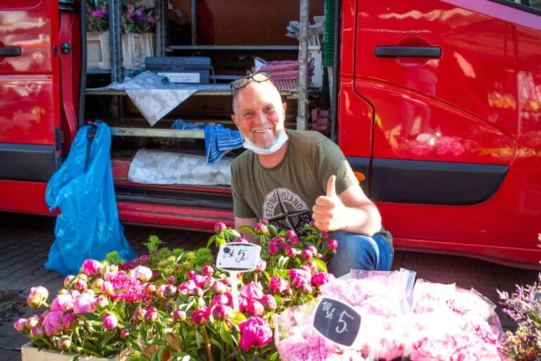 Marktstand Holländische Blumen Langenfelder Wochenmarkt Bild 1