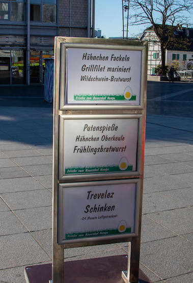Marktstand Bauernhof Kempe Langenfelder Wochenmarkt