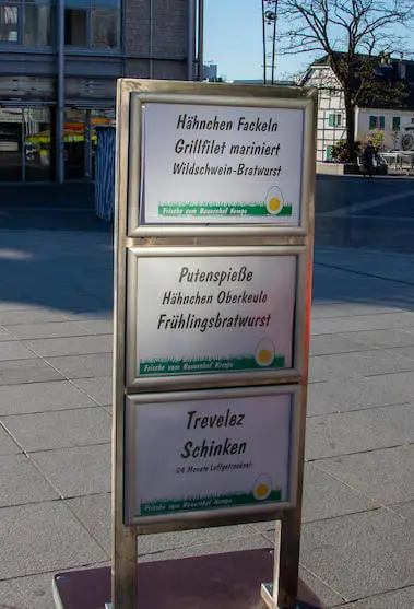 Marktstand Bauernhof Kempe Langenfelder Wochenmarkt