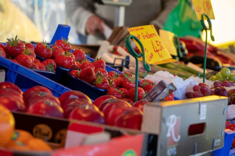 Obst und Gemüse auf dem Langenfelder Wochenmarkt