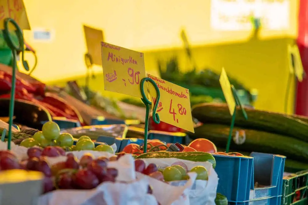 Marktstand Obst Gemüse Becker Langenfelder Wochenmarkt Bild 6