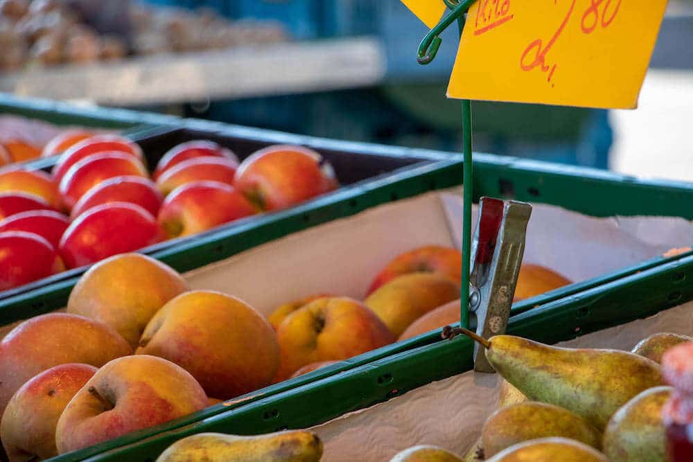 Marktstand Obst Gemüse Becker Langenfelder Wochenmarkt Bild 5