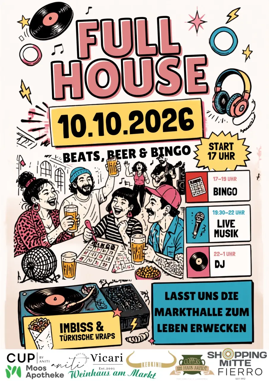 FULL HOUSE – Beats, Beer & Bingo