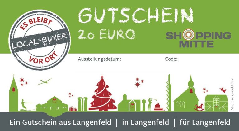 Gutschein Shoppingmitte Langenfeld Weihnachten 2020