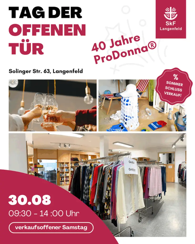 40 Jahre ProDonna – Tag der offenen Tür im Sozialkaufhaus Langenfeld