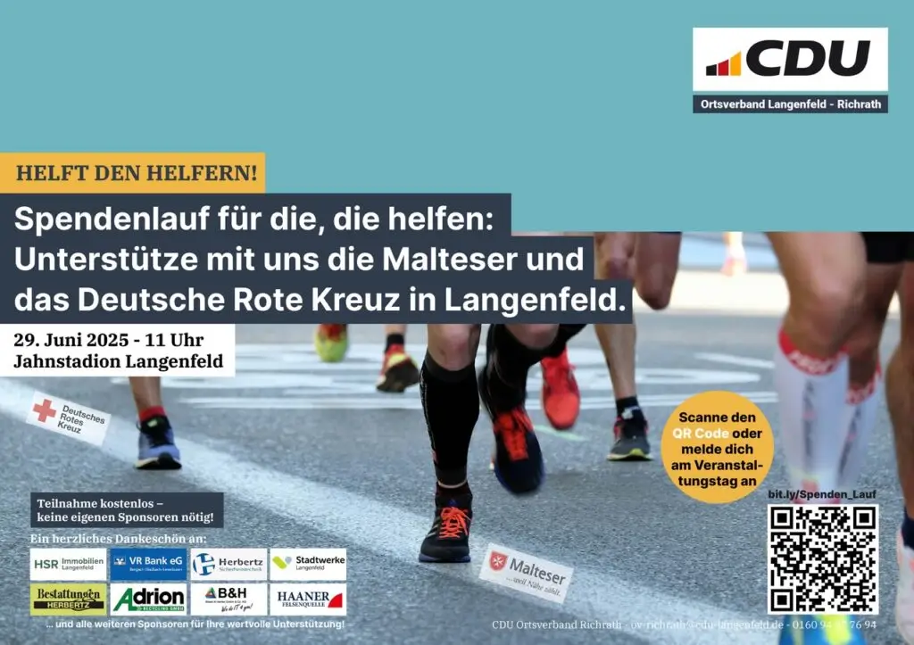 Große Verlosung beim Spendenlauf am 29. 06. – politische Bildungsreise nach Berlin